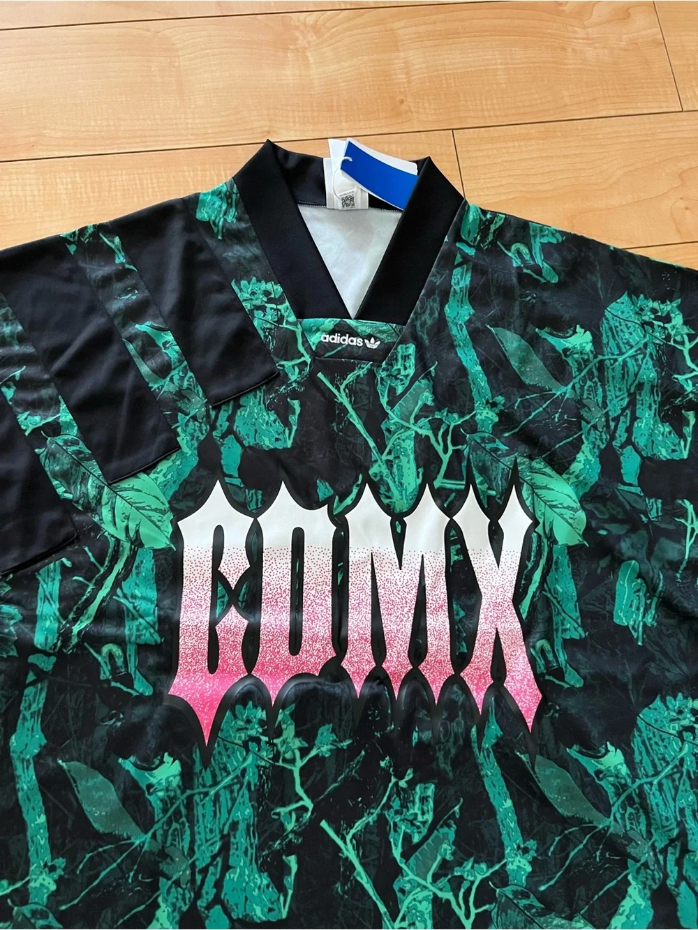 ADIDAS MEXICO CITY GRAPHIC JERSEY KC8607 GREEN/BLACK SIZE 2XL MENS